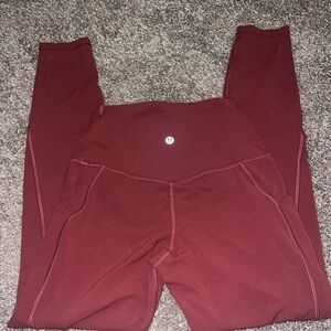 Lululemon Burgundy Leggings